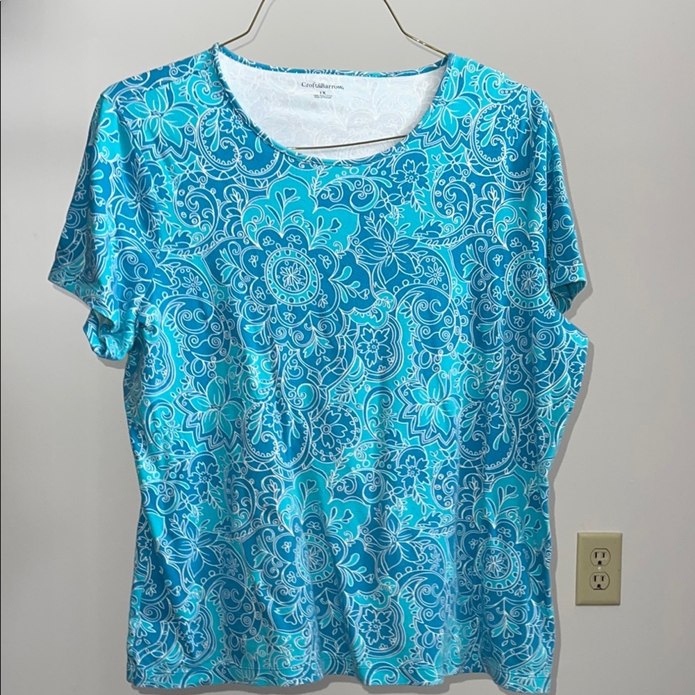 Blue Paisley Women's Top